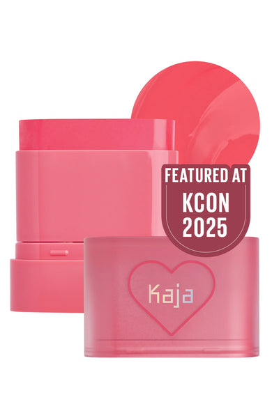 KAJA Cheek & Lip - Dewy Bar 02 Strawberry Sorbet | Creamy Blusher and Balm Multi-Stick, 45% Moisturizing Oil, Apple Extract, Vitamin-Hyaluronic Acid Infused, High Shine, Non-Sticky, Easy Blending, 10g