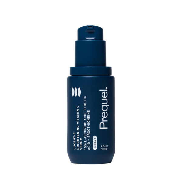 Prequel Skin Lucent-C, Vitamin C Serum for Face. Professional Facial L-Ascorbic Acid, Ferulic Acid Formula with Niacinamide. Clinical Skincare for Luminous Firm Skin. 1oz Pump