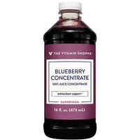 Thumbnail for The Vitamin Shoppe Blueberry Concentrate, 100% Juice Concentrate, Natural Foods Superfood, High in Antioxidants (16 Fluid Ounces Liquid)