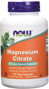 Thumbnail for NOW Foods Magnesium Citrate 400 Milligram 120 Veg Capsules (Pack of 2)