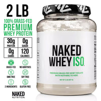 Thumbnail for NAKED Whey Isolate Protein Powder (28 Servings) Collagen Peptides Protein Powder 20oz (60 Servings) – Grass-Fed; Zero Carb; Unflavored; Non-GMO; Gluten Free; Keto; Paleo Friendly