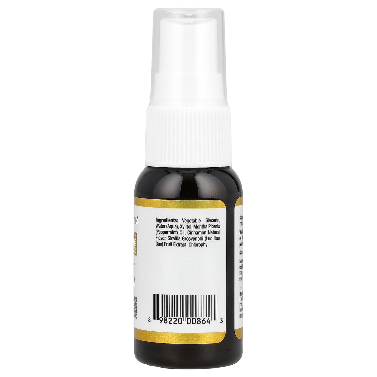 California Gold Nutrition Breath Refresh Spray, Alcohol-Free, Natural Peppermint and Cinnamon, 1 fl oz (30 ml)