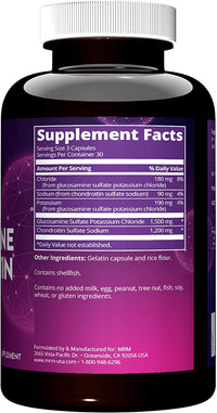 Thumbnail for MRM Glucosamine 1500mg & Chondroitin Sulfate 1200mg - Triple Strength Support Supplement for Cartilage Health, Mobility, and Adult Nutritional Support, for Women & Men, Gluten-Free - 30 Servings
