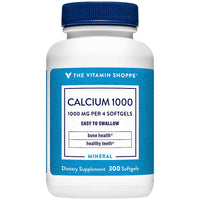 Thumbnail for The Vitamin Shoppe Calcium 1000MG - Bone Strength, Teeth Health & Muscle Function Support, Daily Mineral (300 Softgels)