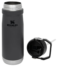 Thumbnail for Stanley IceFlow Flip Straw Water Bottle 22 oz | Built-In Straw for Travel and Sports | Lightweight and Leak Resistant | Insulated Stainless Steel | BPA-Free | Charcoal