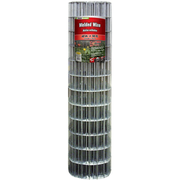 YARDGARD – 2 Inch by 4 Inch Mesh Welded Wire Fence – 48 Inches by 50 Feet – 14 Gauge Galvanized Steel – for Animal Enclosures | Garden Protection | Property Boundaries and Utility Fencing