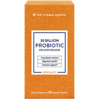 Thumbnail for The Vitamin Shoppe Probiotic Delayed Release 30 Billion - with 10 Probiotic Strains to Support Digestive, Immune & Vaginal Health or Yeast Imbalance - Shelf Stable (30 Veggie Caps)