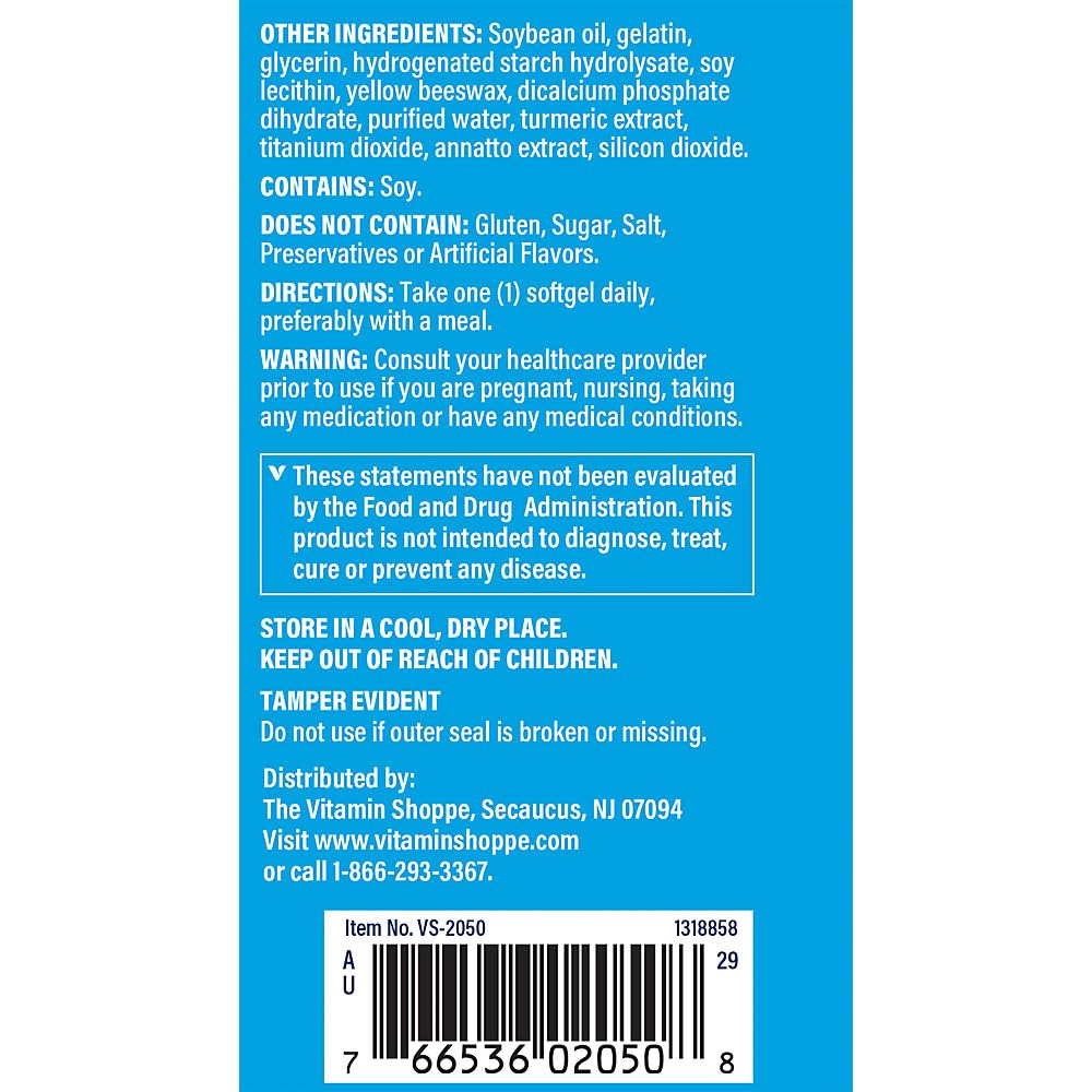 The Vitamin Shoppe Vitamin B-Complex - Energy Metabolism & Nervous System Support, Complete B Vitamins (100 Softgels)