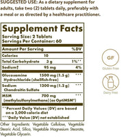 Thumbnail for Solgar Triple Strength Glucosamine Chondroitin MSM, 120 Tablets - Promotes Healthy Joints, Supports Comfortable Movement - Shellfish Free - Gluten Free, Dairy Free - 60 Servings