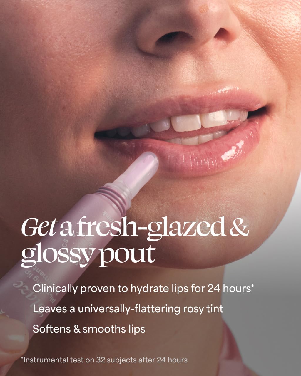 TULA Skin Care Rose Glow + Get It Lip Balm - Hydrating Peptide Lip Treatment with Hyaluronic Acid & Vitamin E, 0.28 oz., Rosy Tint