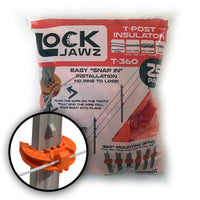 Thumbnail for LockJawz T-Post Fence Insulator Orange