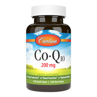 Thumbnail for Carlson - Co-Q10, Co-Enzyme Q10, 200 mg, Energy Production & Heart Function, 120 Softgels