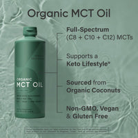 Thumbnail for Sports Research Organic MCT Oil - Keto & Vegan MCTs C8, C10, C12 from Coconuts - Fatty Acid Brain & Body Fuel, Non-GMO & Gluten Free - Flavorless Oil, Perfect in Coffee, Tea & Protein Shakes - 32 oz