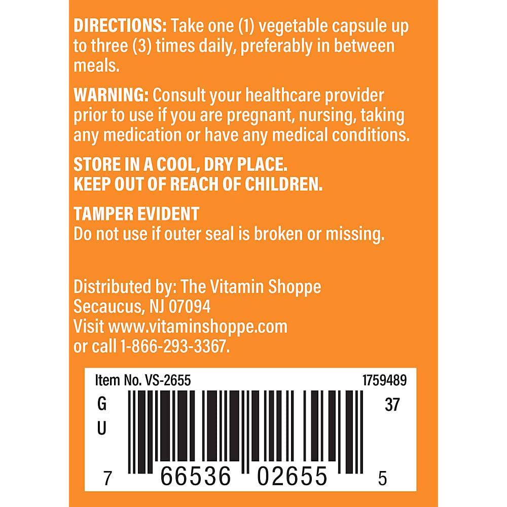 The Vitamin Shoppe Serrapeptase 344MG, Plant-Based Proteolytic Enzyme, Supports a Healthy Inflammation Response Following Intense Physical Activity (90 Veggie Capsules)