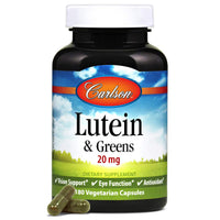 Thumbnail for Carlson - Lutein & Greens, 20 mg, Vision Support & Eye Function, Antioxidant, 180 Vegetarian Capsules