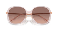 Thumbnail for COACH Sunglasses HC 8403 D 570513 Cr636 Transparent Rose Brown P