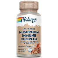 Thumbnail for SOLARAY Maitake, Reishi, & Shiitake Mushroom Complex Capsules - Mushroom Supplement for Men & Women, 600 mg per Serving, Immune Health Support - 100 Veg Caps