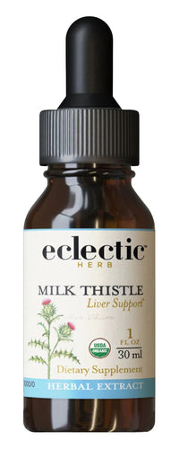 Thumbnail for Eclectic Herb - Organic Milk Thistle Liquid Extract (Silybum marianum) | Liver Support & Detox | Herbal Tincture | Vegan, Non-GMO, Gluten Free (1 fl oz | 30 ml)