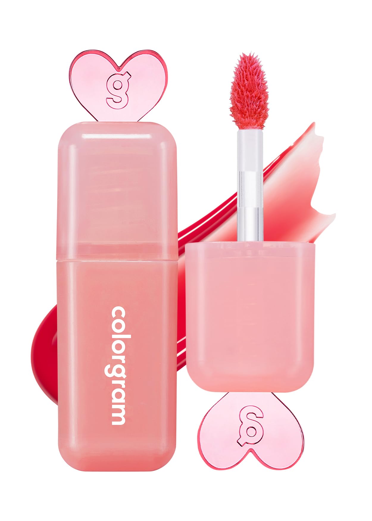 COLORGRAM Juicy Drop Tint 04 Clear Cherry | Juicy Lip Gloss, Glowing Lip Stain with Fruity Colors, Buildable & Blendable, Highly Pigmented