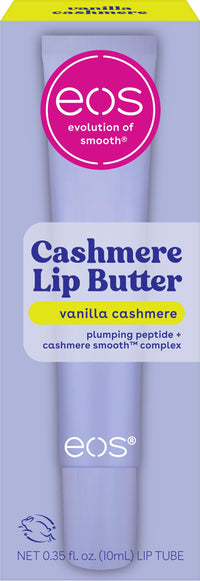Thumbnail for eos Cashmere Lip Butter - Vanilla Cashmere, Plumping Peptides, Smoothing, eos Lip Butter, Shea Butter, Lip Mask, Lip Moisturizer, Soft Lips, 0.35 fl oz