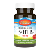 Thumbnail for Carlson Healthy Mood 5-HTP Elite 100 mg with Vitamin B6 - Mood Support & Relaxation Supplement - Raspberry Chewable - 60 Tablets