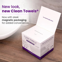 Thumbnail for Clean Skin Club Healthy Aging Clean Towels® XL, Smooths Fine Lines Wrinkles & Texture in 6 weeks, Treated for Extra Softness, Disposable Face Towels, Anti Aging Makeup Remover Dry Wipe, 50 count