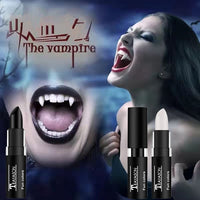 Thumbnail for Go Ho 3 PCS Makeup Clown White Cream-Blendable Stick-Eye Black Sticks Face Body Paint Professional Halloween SFX Makeup,Safe Facepaint Nose&Lip Smacking for Sports Festival Make up(White+Black+Red)