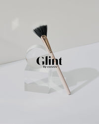 Thumbnail for Glint Makeup Fan Brush - Professional Brush for Blush & Highlighter Makeup. Premium Soft Vegan Synthetic Makeup Brush for Precise Application and Blending.