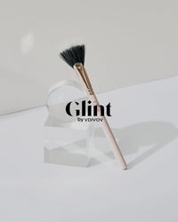 Thumbnail for Glint Makeup Fan Brush - Professional Brush for Blush & Highlighter Makeup. Premium Soft Vegan Synthetic Makeup Brush for Precise Application and Blending.