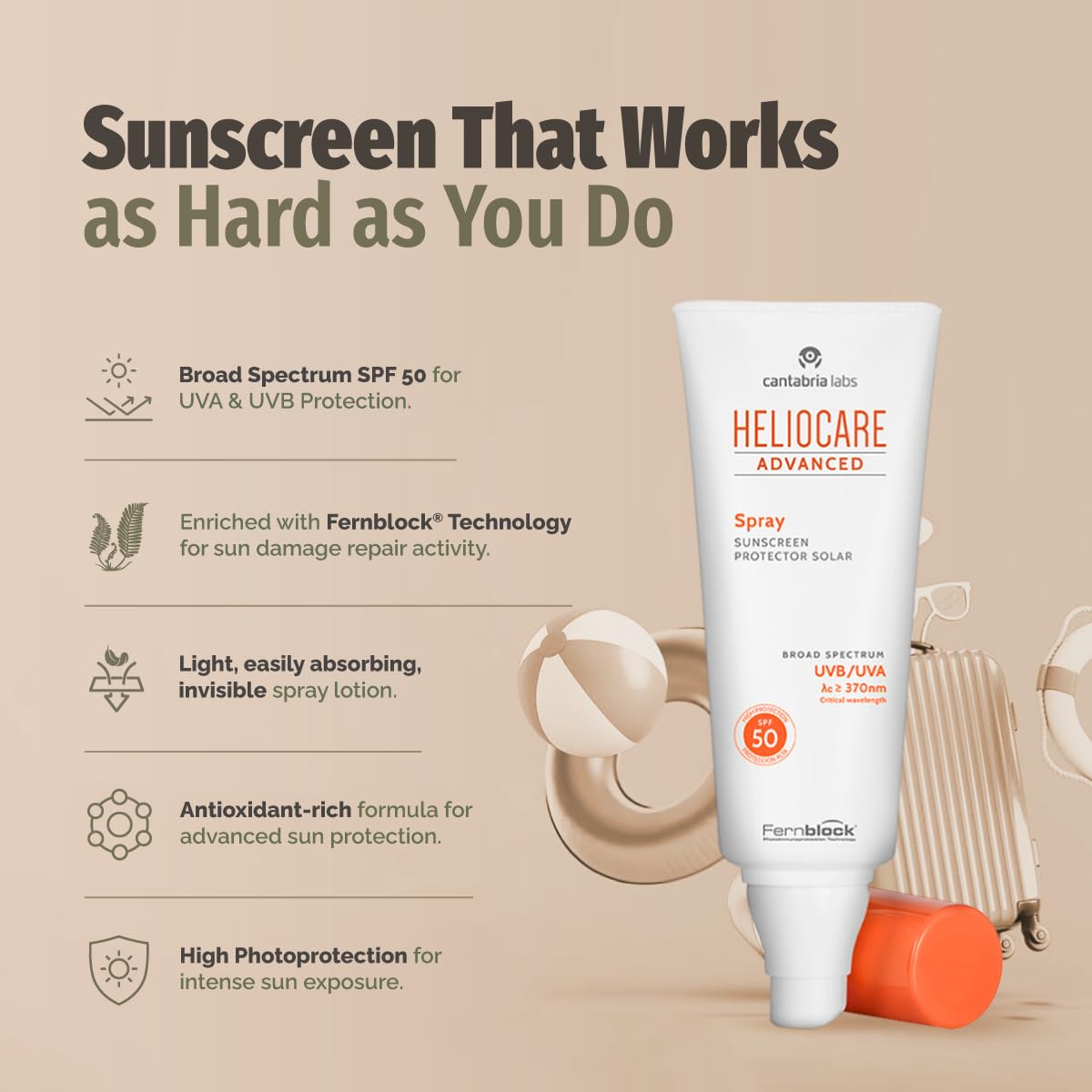 Heliocare Advanced Sun Screen Spray SPF 50 200ml