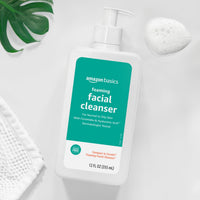Thumbnail for Amazon Basics Foaming Facial Cleanser with Ceramides & Hyaluronic Acid, Gentle Daily Face Wash, Non-Comedogenic, Fragrance-Free, 12 fl oz