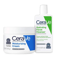 Thumbnail for CeraVe Moisturizing Cream and Hydrating Face Wash Trial Combo, 12oz Cream + 3oz Travel Size Cleanser