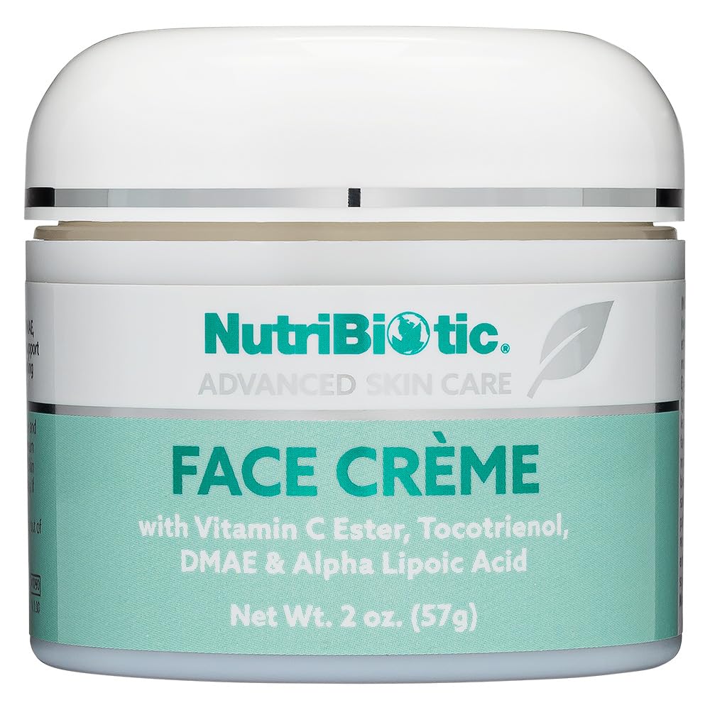 NutriBiotic – Antioxidant Properties Face Cream, 2 Oz with GSE | Deep Moisturizing with Aloe, Botanical Oils, DMAE, Tocotrienols, Vitamin C Ester, Alpha Lipoic Acid | Natural Fragrance | Paraben Free