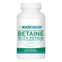 Thumbnail for Rootcology by Dr. Izabella Wentz | Betaine with Pepsin | 750mg Betaine HCl with 50mg Pepsin for Digestion Support | 120 Capsules