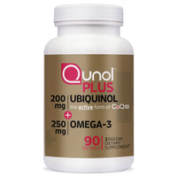 Thumbnail for Qunol Plus Ubiquinol Coq10 200mg with Omega 3 250mg Extra Strength Antioxidant (Bovine Version), 90 Count