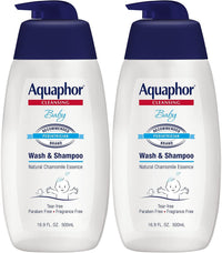 Thumbnail for Aquaphor Baby Wash and Shampoo - Mild, Tear-free 2-in-1 Solution for Baby’s Sensitive Skin - 16.9 fl. oz. Pump - Pack of 2