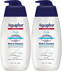 Thumbnail for Aquaphor Baby Wash and Shampoo - Mild, Tear-free 2-in-1 Solution for Baby’s Sensitive Skin - 16.9 fl. oz. Pump - Pack of 2