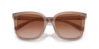 Thumbnail for Coach HC8381U Universal Fit Sunglasses, Transparent Brown/Grey/Brown Gradient, 54 mm