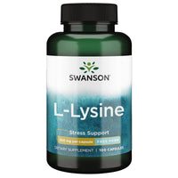 Thumbnail for Swanson Amino Acid Free-Form L-Lysine 500 Milligrams 100 Capsules