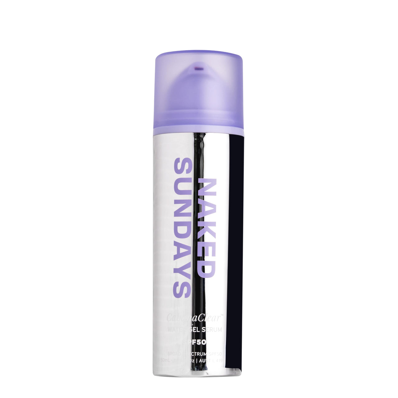 Naked Sundays CabanaClear Water Gel Serum - SPF50 Invisible Daily Lightweight & Hydrating Sunscreen with Hyaluronic Acid, Broad Spectrum, Oil-Free, Silicone Free, Fragrance-Free for All Skin Types