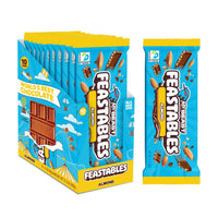Thumbnail for MrBeast Feastables Almond Milk Chocolate Bar, King Size, 10 Count, Roasted Almond Chocolate Candy, Fairtrade Cocoa, 2.1oz Each