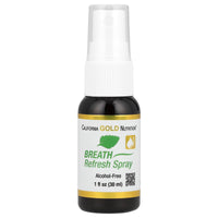 Thumbnail for California Gold Nutrition Breath Refresh Spray, Alcohol-Free, Natural Peppermint and Cinnamon, 1 fl oz (30 ml)