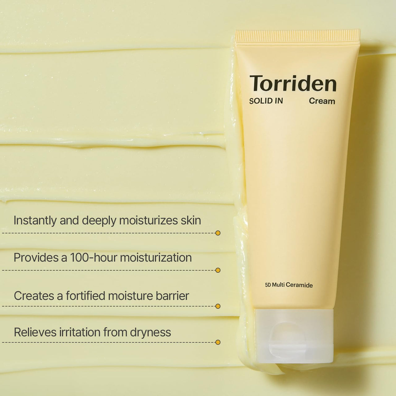 Torriden SOLID IN Ceramide Cream 70ml (2.36 fl. oz.) | Ceramide Moisturizer for Healthy Skin Barrier, Soothing, Nourishing | 5 types of Ceramide, Allantoin, Panthenol