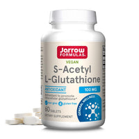Thumbnail for Jarrow Formulas S-Acetyl L-Glutathione Tablets - 100 mg - 60 Count - Dietary Supplement - Stable Form of L-Glutathione - for Antioxidant Support and Detoxification - Non-GMO - Gluten Free