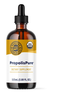 Thumbnail for Vimergy PropolisPure® – Supports Immune and Respiratory Health* – Benefits Oral Health* – USDA Certified Organic, Kosher, Paleo-Friendly, Gluten-Free – 115 mL (57 Servings)