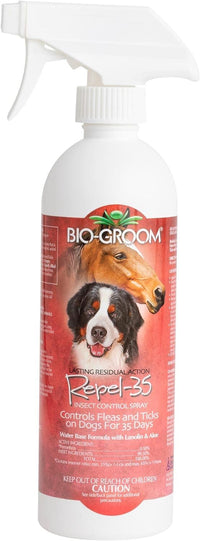 Thumbnail for Bio-Groom Repel-35 Flea & Tick Dog Spray - Flea and Tick Prevention for Dogs, Cat Flea Treatment, Cruelty-Free, Made in USA, Natural Tick Repellent, Fly Spray for Horses - 16 fl oz 1-Pack