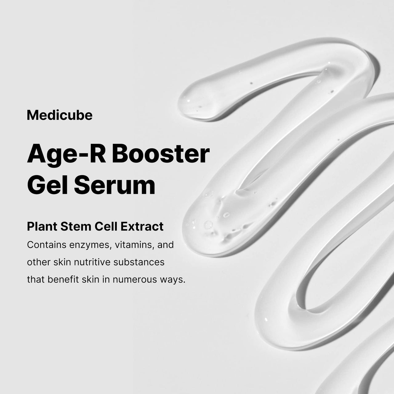 Medicube Age-R Booster Gel Serum for Skin Care Devices - Moisturizing and Nourishing Facial Serum with Plant Stem Cell Extract, Hyaluronic Acid, Collagen - Hypoallergenic Korean Skin Care