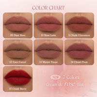 Thumbnail for dasique Cream De Rose Tint (12 Coco Camel)| AMAZON US ONLY | Velvet Cream Matte Lip Stain, Infused with Rose Water | Vegan