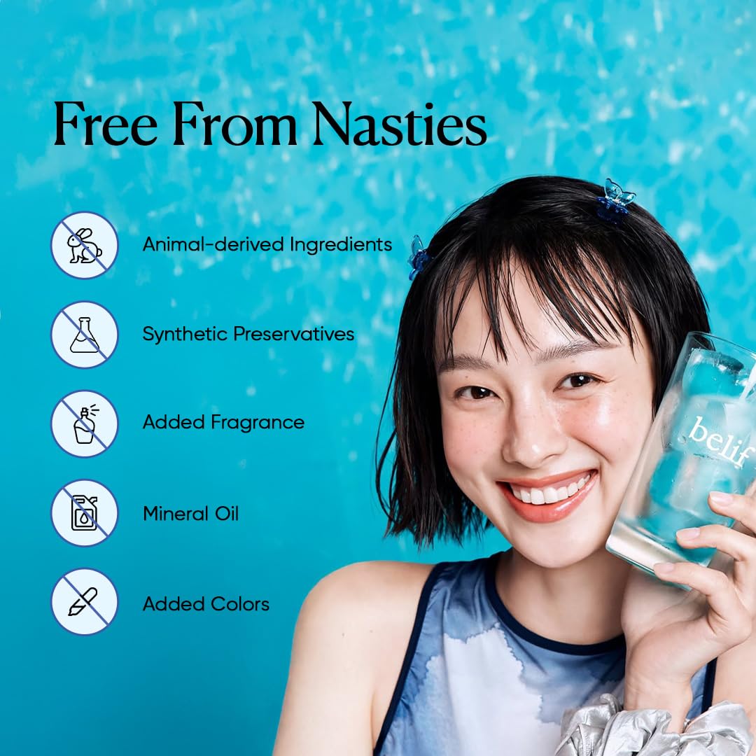 belif Super Drops Multi-7 Hyaluronic Frozen Serum - Hydrating, Soothing, Depuffing Serum with Peptides & Caffeine, Enhances Skin Elasticity, Korean Skincare, 5mlx9EA