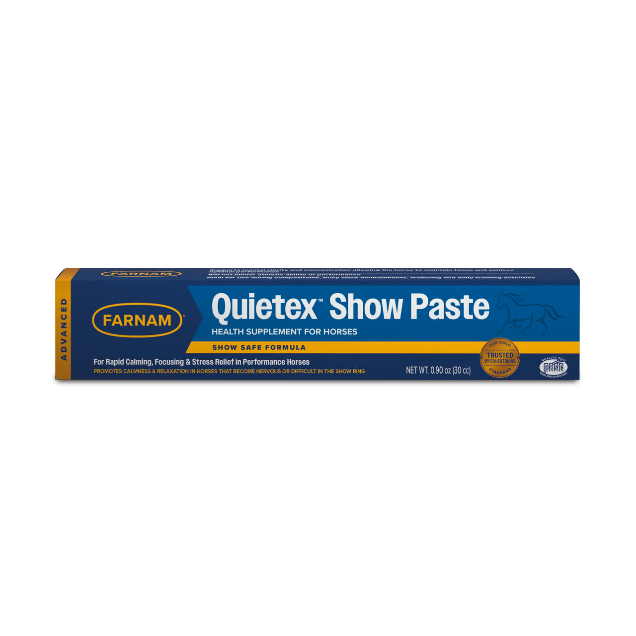 Farnam Quietex Show Calming & Focusing Paste for Horses, 30 cc Syringe, Show Safe Horse Calm Magnesium Supplement Paste, Help Manage Nervous Behavior, Focus, Keep Calm, Relaxed & Composed